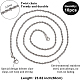 Benecreat 10 шт. 304 ожерелья-цепочки из нержавеющей стали для мужчин и женщин NJEW-BC0001-07-2