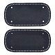 PandaHall Black Crochet Bag Bottom Base 30x15cm/11.8x5.9 PU Leather Oval Bag Shaper Cushion Pad with Holes Nails for Knitting Leather Bag Handbags Shoulder Bags DIY Accessories FIND-PH0001-99A-1