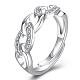 Románticos anillos de dedo de circonita cúbica de latón de san valentín RJEW-BB00402-1