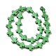 Brins de perles synthétiques teintes en turquoise G-P507-06F-3