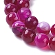 Chapelets de perles en agate à rayures naturelles/agates à bandes G-G582-4mm-56-4