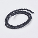 Chapelets de perles en pierre noire synthétique X-G-G508-6-2