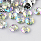 Botones redondos planos del diamante artificial de acrílico de Taiwán de 2-agujero BUTT-F015-10mm-14-1