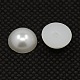 1 caja de accesorios de la ropa abs blanco imitación de plástico perla cabujones abovedados SACR-MSMC002-03-4