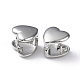 Латунные серьги-кольца в форме сердца для женщин EJEW-M215-04P-1