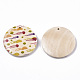 Ciondoli in legno stampato seris di frutta WOOD-S045-103A-08-2
