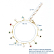 Pulseras con encanto de esmalte de latón estrella X-BJEW-JB05221-02-4