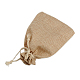 模造黄麻布の袋  淡い茶色  17.6x12.6cm X-ABAG-G003-01-3