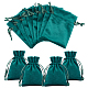 Nbeads12pcsベルベットバッグ巾着ジュエリーポーチ  キャンディーポーチ  結婚式のシャワーの誕生日パーティーのために  濃い緑  12x9cm TP-NB0001-29C-1