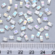Cuentas de semillas de vidrio transparente de 2 orificio X-SEED-S031-M-250-3