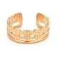 Ионное покрытие (ip) 304 овальное кольцо из нержавеющей стали с открытой манжетой для женщин RJEW-C025-11G-2
