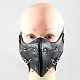 Mundschutz aus PU-Leder im Punk-Stil AJEW-O015-02-1