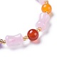 Bracelets stretch avec breloque en quartz rose naturel BJEW-I260-15-3