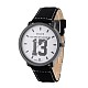 304 Stainless Steel Leather Quartz Wristwatches WACH-N052-03B-2