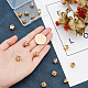 PH PandaHall Golden Spacer Beads 16pcs Enamel European Beads 8 Style Large Hole Beads Heart Butterfly Flower Star Round Spacer Beads Matte Craft Beads for Earring Necklace Bracelet Jewelry Making KK-PH0009-14-3