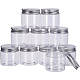 BENECREAT 20 Pack 1oz/30ml Column Plastic Clear Storage Containers Jars Organizers with Aluminum Screw-on Lids CON-BC0004-81-1
