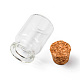 ガラス瓶ビーズ容器24個  コルク栓付き  ウィッシングボトル  コラム  透明  2.2x3.3cm  ボトルネック：直径15.5mm  容量：7ml（0.23液量オンス） CON-FS0001-04-4