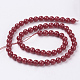 Dyed Round Natural Coral Beads Strands X-CORA-D029-6mm-1-2