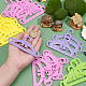 Chgcraft 40 pièces 4 couleurs nœud papillon et motif étoile cintres de poupée en plastique DIY-CA0003-48-3