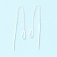 999 orecchini pendenti con barra a catena lunga in argento pregiato EJEW-I260-45S-3