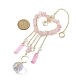 Perles de quartz rose naturel avec accessoires en laiton HJEW-JM01814-01-3