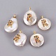 Natural Cultured Freshwater Pearl Pendants PEAR-F008-32G-R-1
