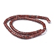 Chapelets de perles en jaspe de sésame rouge naturel / jaspe kiwi G-Z006-C20-2
