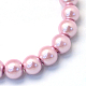 Backen gemalt pearlized Glasperlen runden Perle Stränge HY-Q003-4mm-47-2