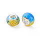 Crackle Two Tone Resin European Beads RPDL-T003-06I-3