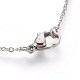 304 Edelstahl-hängende Halsketten und Ohrringe Schmuck-Sets SJEW-JS00995-4