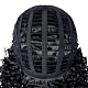 ショートカーリーボブウィッグ  合成かつら  耐熱高温繊維  黒人女性用  ブラック  11.02インチ（28cm） OHAR-I019-01-13
