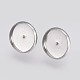 304 Stainless Steel Earring Cabochon Settings STAS-E426-85B-P-1