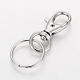 Hebillas giratorias de hierro con anillos de llaves X-HJEW-H018-P-2