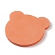 樹脂人工大理石ジュエリーリングディスプレイ  PUレザーと  クマの形  ダークオレンジ  13x16.5x16.3cm AJEW-H117-02-4