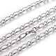 304 Stainless Steel Figaro Chain Necklaces NJEW-E143-08P-2