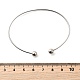 Realizzazione di bracciale rigido in acciaio inossidabile 201 da 1.2 mm&nbsp;BJEW-Z144-01P-01-3
