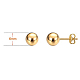 Brass Ball Stud Earrings EJEW-BB65739-O-1