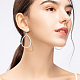 Anattasoul 4 paires 4 style cristal strass évider boucles d'oreilles pendantes en forme de larme EJEW-AN0003-09-4