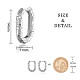 Серьги-кольца Shegrace из стерлингового серебра 925 с родиевым покрытием JE908A-4