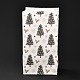 クリスマステーマ長方形紙袋  ハンドルなし  ギフト＆フードパッケージ用  クリスマスツリー模様  12x7.5x23cm CARB-G006-01K-3
