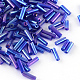 AB Color Plated Glass Bugle Beads SEED-R011-168-1
