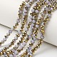 Chapelets de perles en verre électroplaqué EGLA-A034-J8mm-O04-1