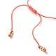 Heart and Evil Eye Acrylic Braided Bead Bracelet for Teen Girl Women BJEW-JB06997-05-5