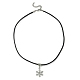 Ожерелья с подвеской в виде снежинки из сплава в тибетском стиле NJEW-JN04538-5