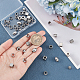 Unicraftale environ 48 pièce 8 styles de perles européennes en acier inoxydable STAS-UN0040-02-2