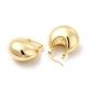 Латунные серьги-кольца с луной для женщин EJEW-M026-02G-2