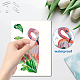 16 Sheets 8 Styles Waterproof PVC Wall Stickers DIY-WH0345-018-3