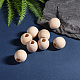 Perles en bois naturel non fini WOOD-25-LF-5
