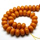 Buddhist Jewelry Beaded Findings Resin Imitation Beeswax Rondelle Bead Strands RESI-L002-B03-3