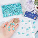 SUNNYCLUE 1 Box 160Pcs Cross Beads Mini Small Cross Bead Charms 8mm Round Blue Synthetic Turquoise Beads 12x16mm Tiny Pocket Crosses Easter Holiday Crucifix Beads for Jewelry Making Beading Supplies TURQ-SC0001-20C-3